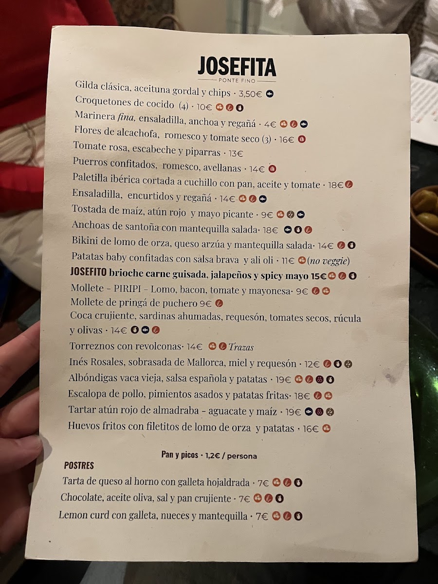 Menu Josefita Bar-1